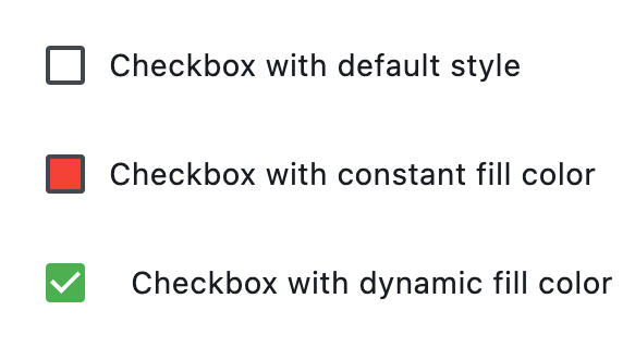 Styled checkboxes